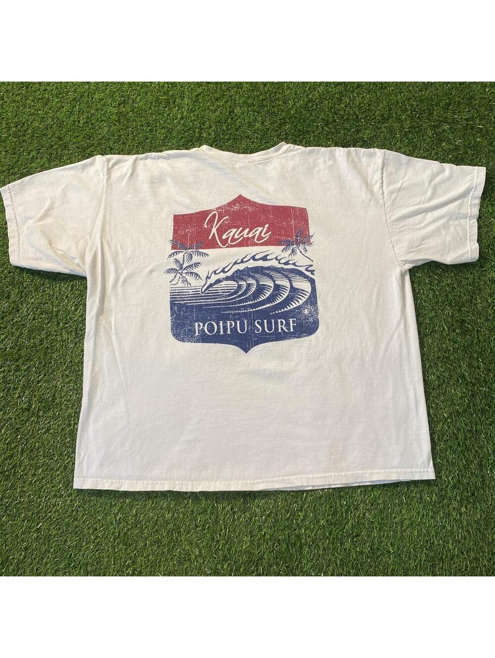 Y2K Kauai Hawaii white surf tee